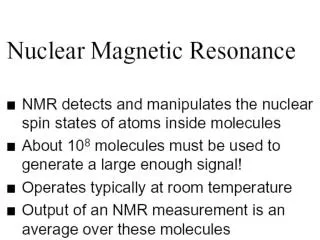 Main ideas of a NMR quantum computer