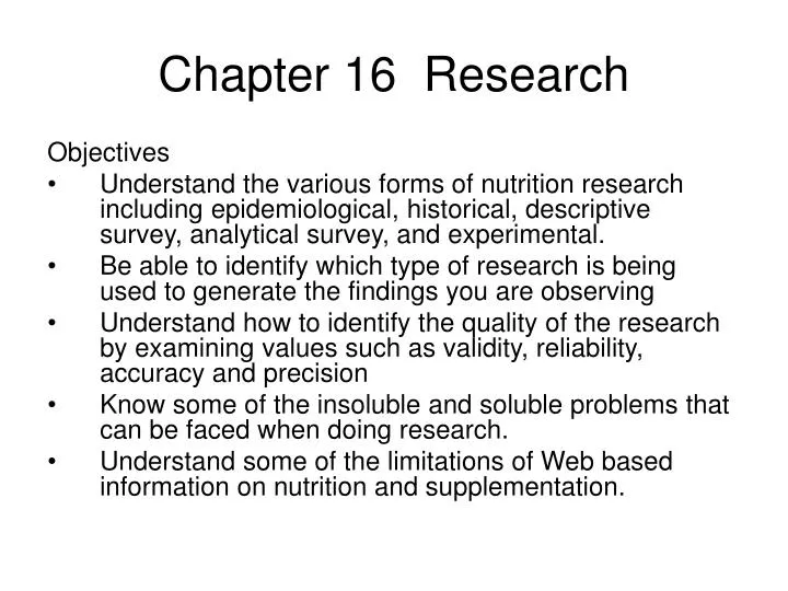 chapter 16 research