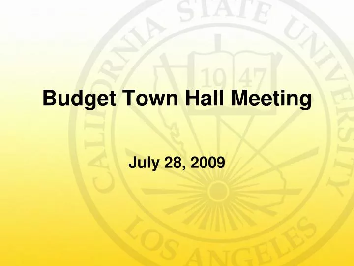 budget town hall meeting