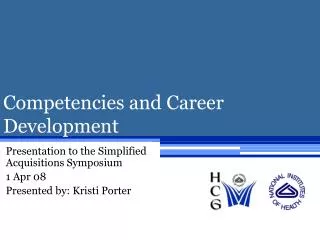 Competencies and Career Development