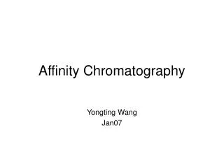 affinity chromatography