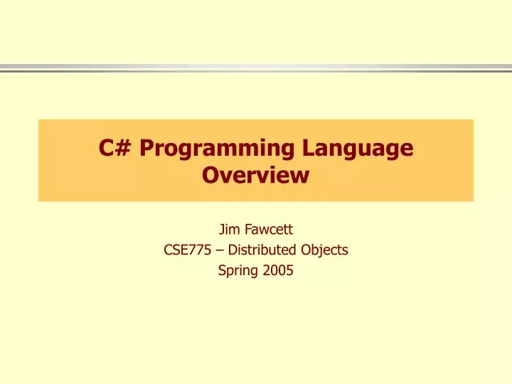 c programming language overview