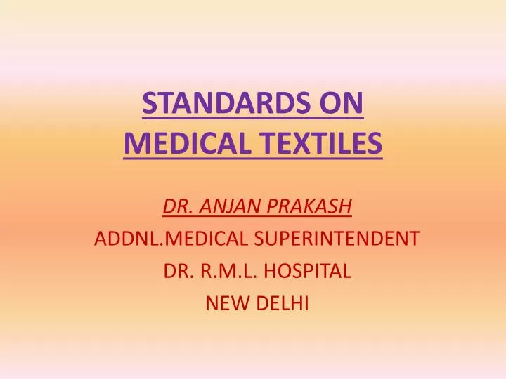 standards on medical textiles