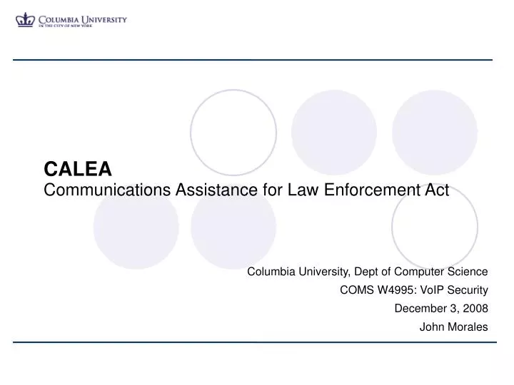 calea communications assistance for law enforcement act