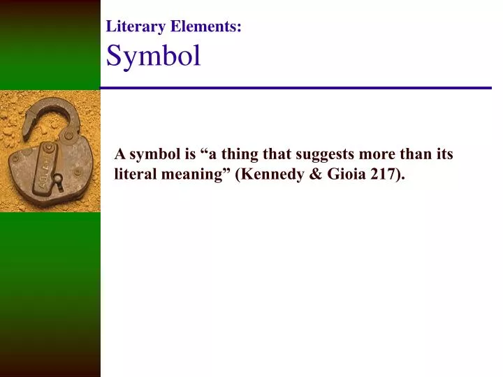 literary elements symbol