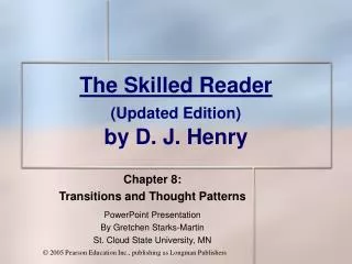 The Skilled Reader (Updated Edition) by D. J. Henry