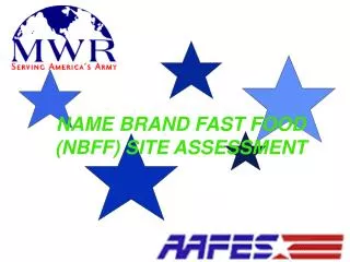 NAME BRAND FAST FOOD (NBFF) SITE ASSESSMENT