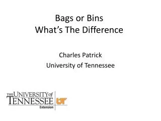 Bags or Bins What’s The Difference