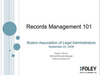 Records Management 101