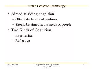Human Centered Technology