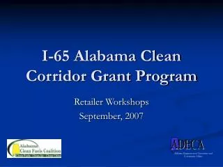 I-65 Alabama Clean Corridor Grant Program