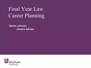 Final Year Law Career Planning