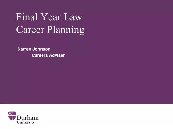 final year law career planning