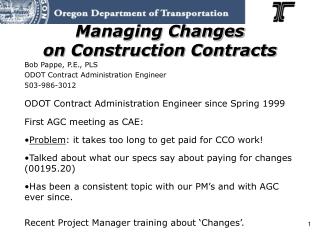 Managing Changes on Construction Contracts