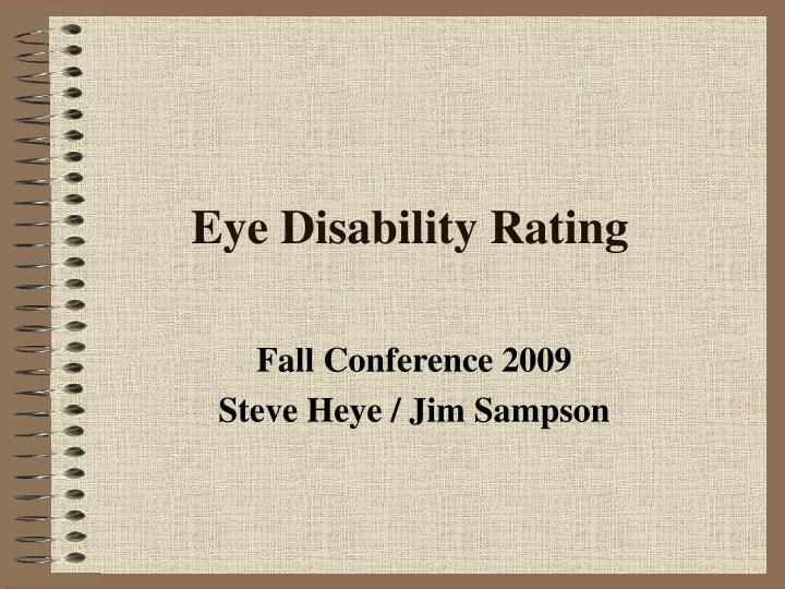 eye disability rating