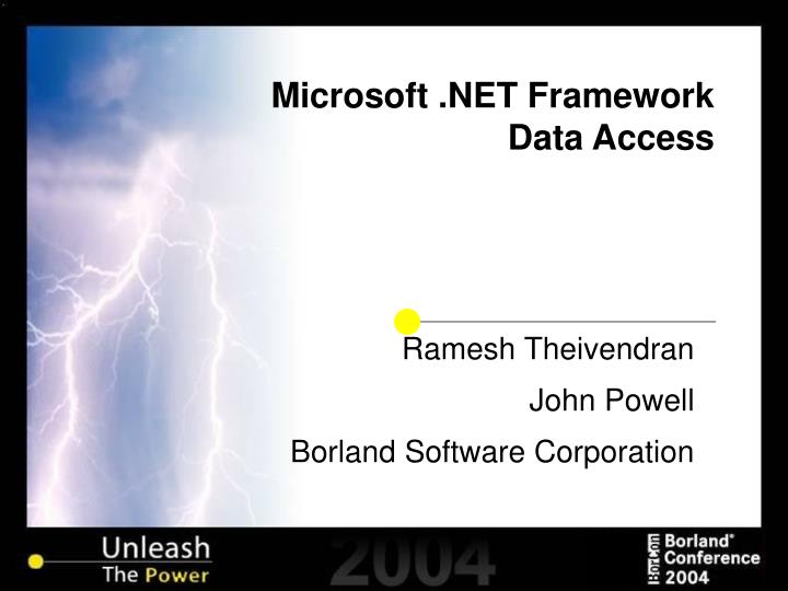 microsoft net framework data access