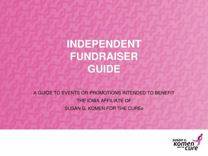 independent fundraiser guide