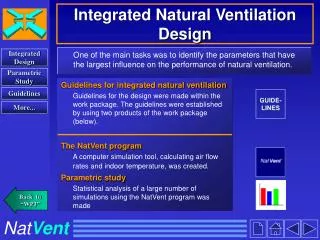 Integrated Natural Ventilation Design