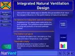 Integrated Natural Ventilation Design