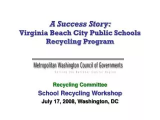 Virginia Beach City Public Schools Recyclying