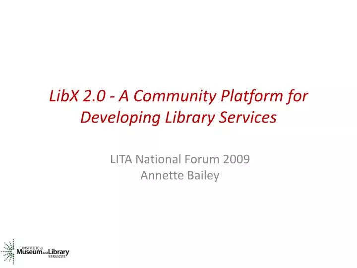 libx 2 0 a community platform for developing library services