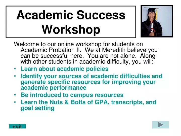 academic success workshop