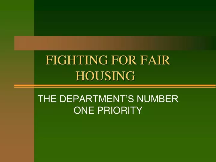 fighting for fair housing