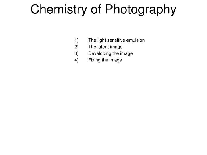 chemistry of photography