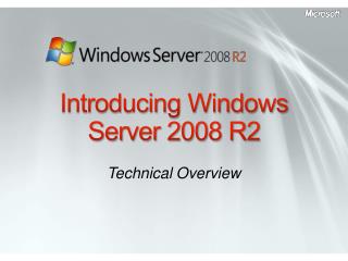 Introducing Windows Server 2008 R2