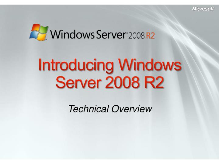 introducing windows server 2008 r2