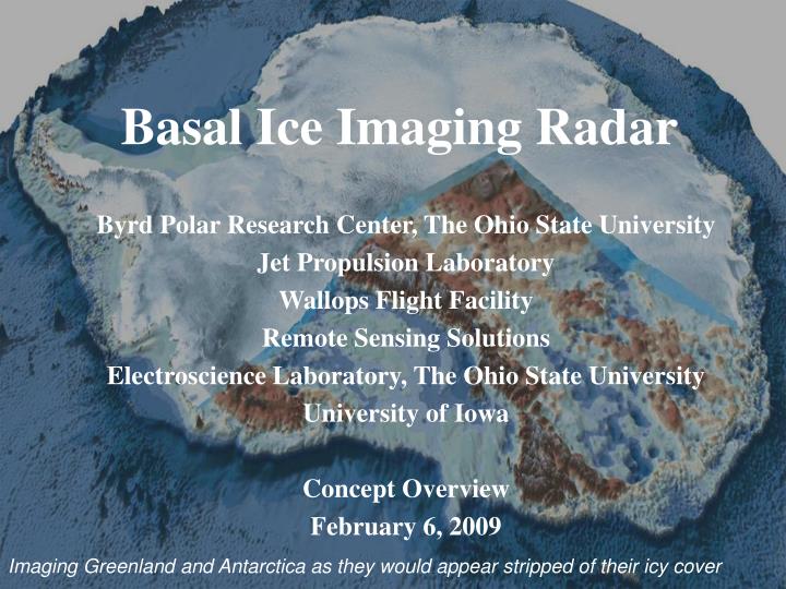 basal ice imaging radar