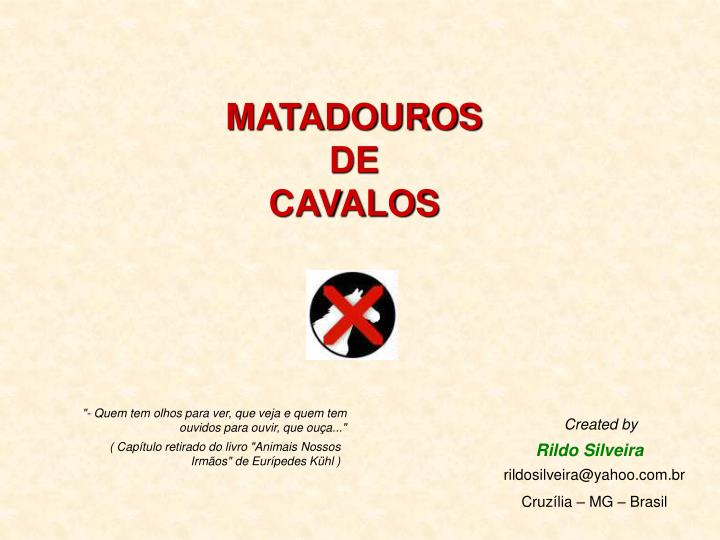 matadouros de cavalos