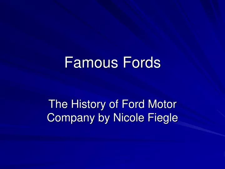 famous fords