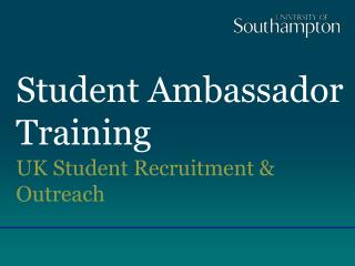 Student Ambassador Training