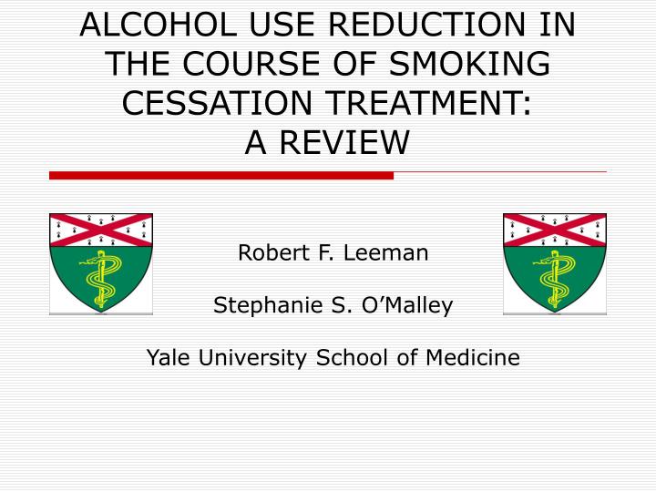 alcohol use reduction in the course of smoking cessation treatment a review