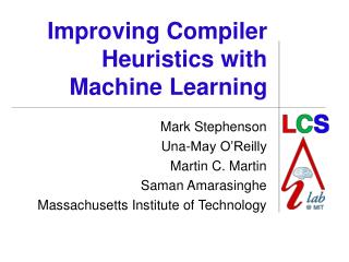 Improving Compiler Heuristics with Machine Learning