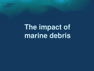 The impact of marine debris