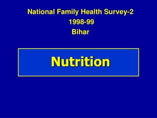 National Family Health Survey-2 1998-99 Bihar