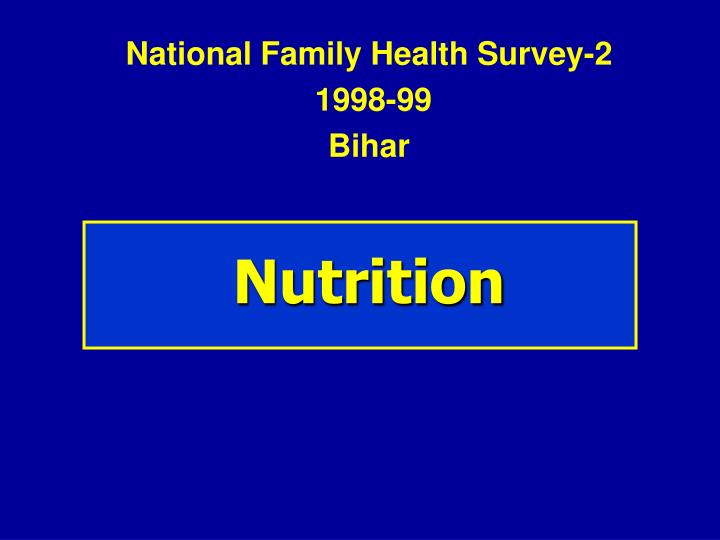 national family health survey 2 1998 99 bihar