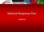 National Response Plan - slide 1