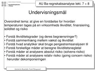 undervisningsm l