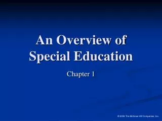 An Overview of Special Education