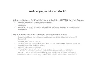 Analytics programs at other schools-1