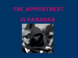 The Appointment in Samarra