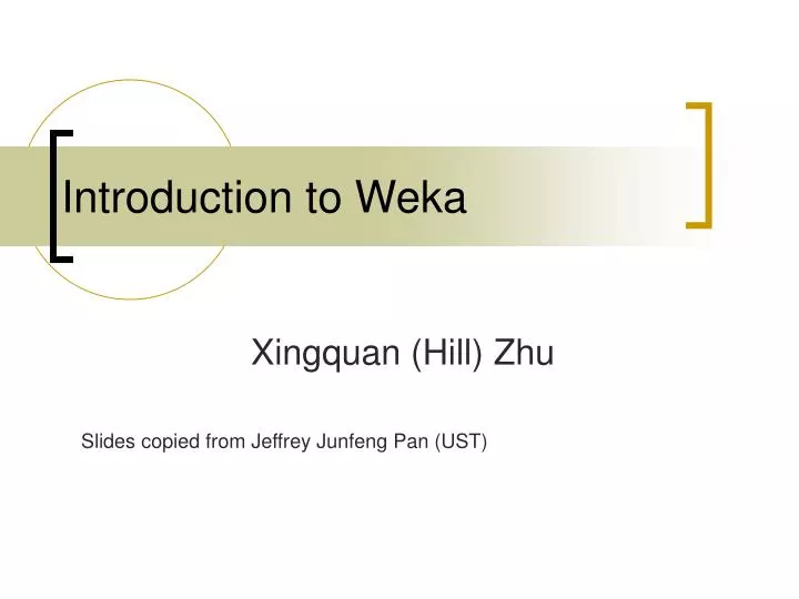 introduction to weka