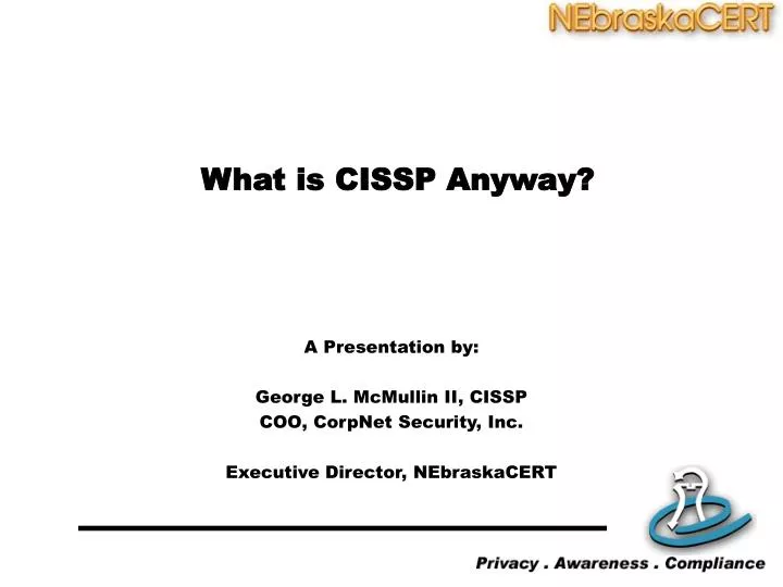 what is cissp anyway