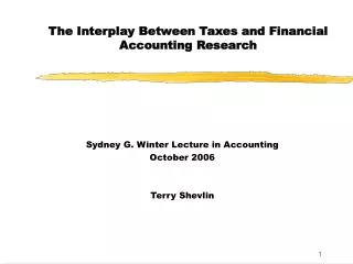 The Interplay Between Taxes and Financial Accounting Research