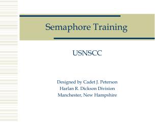 Semaphore Training