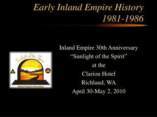 Early Inland Empire History 1981-1986