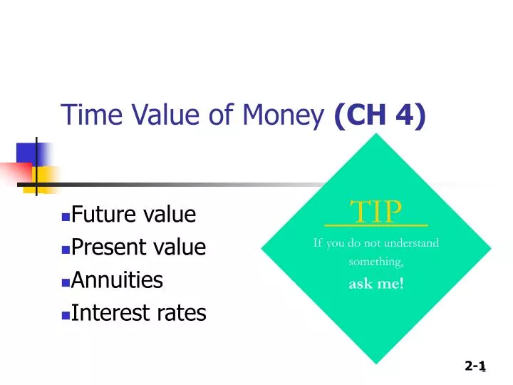 time value of money ch 4